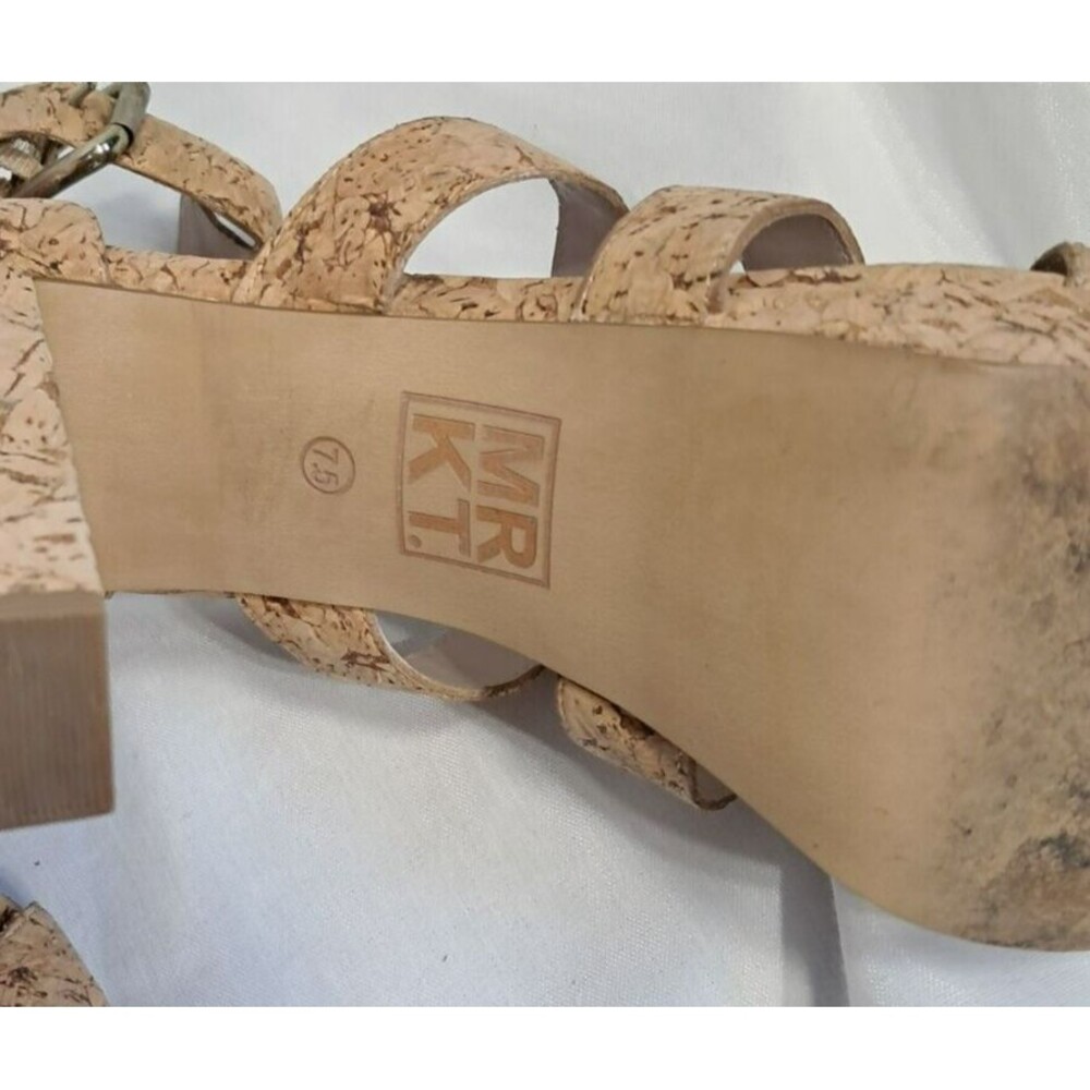 MRKT Elyse Natural Cork Strappy Summer Heels Size 7.5M Womens - Picture 14 of 15